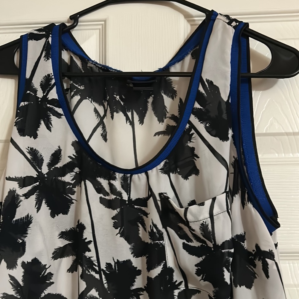 torrid Black Palm Tree with Blue Detail - Picture 2 of 5